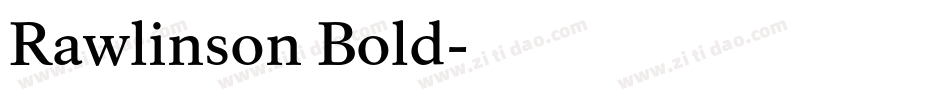 Rawlinson Bold字体转换